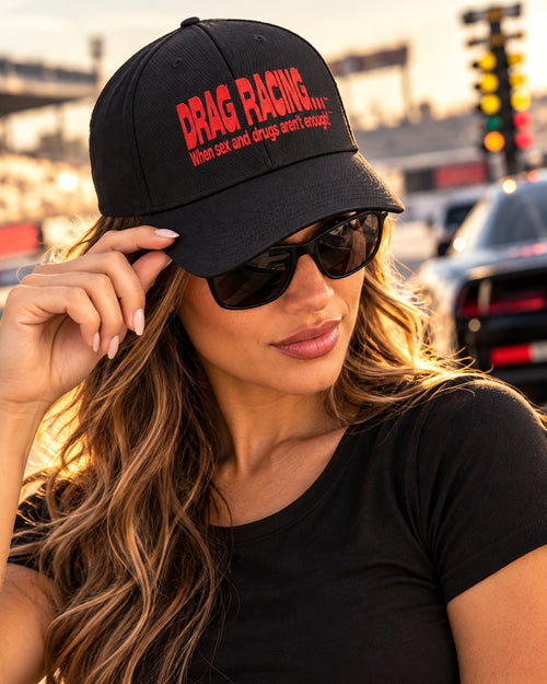 Drag Racing Embroidered Dry-Fit Cap